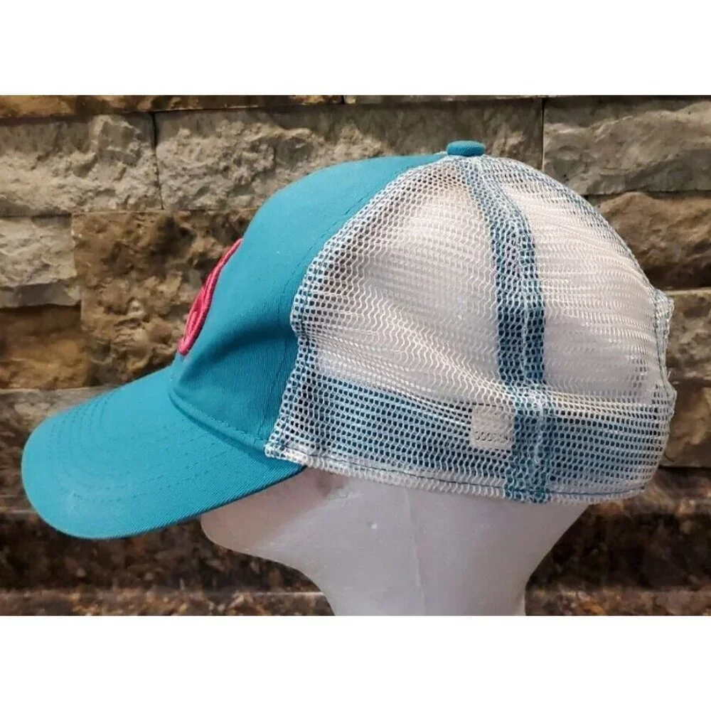 Realtree Outfitters Snap back Hat Blue Pink White Headwear Breathable Cap